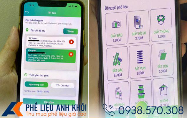 app thu mua phế liệu VECA